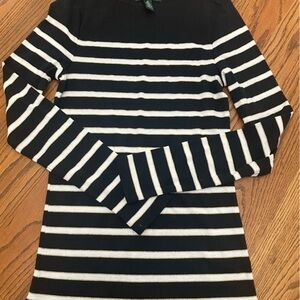 Ralph Lauren Black and White Striped Sweater